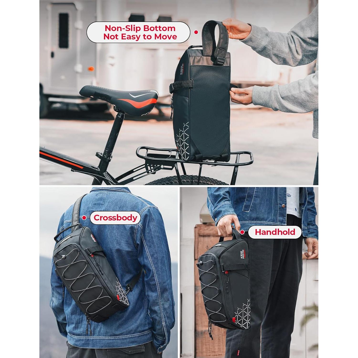 Bolsa de Bicicleta KEMIMOTO 8L con Bolsa Térmica 6L Resistente