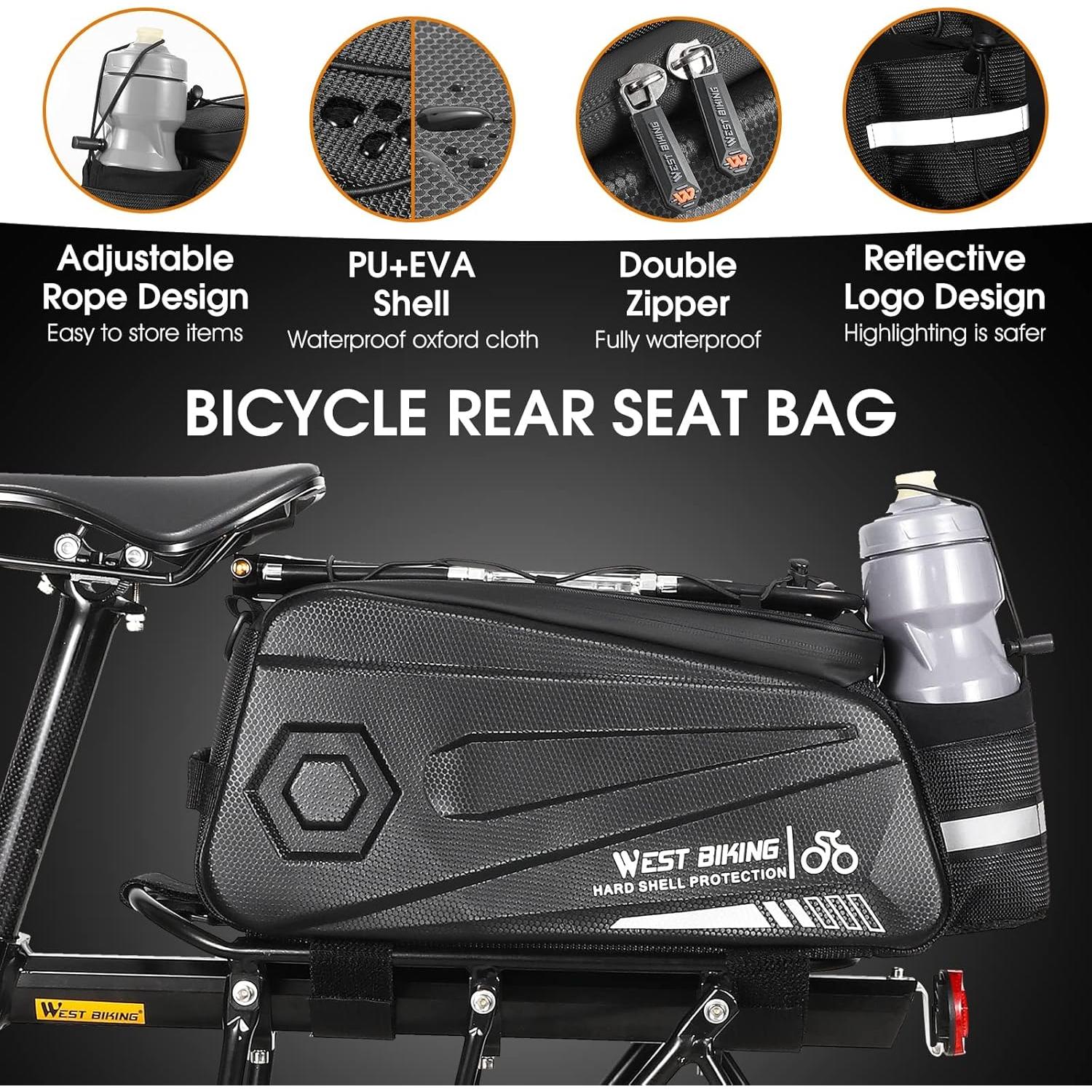 Bolsa Trasera para Bicicleta West Biking 8.6L Impermeable