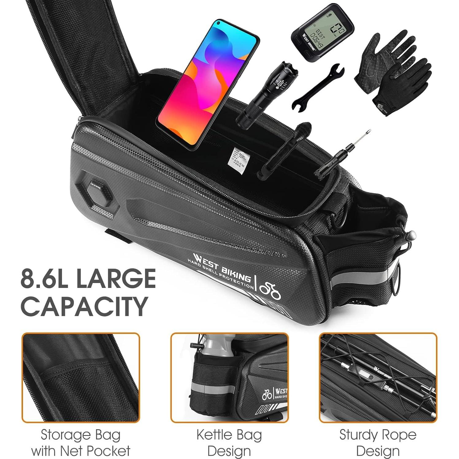 Bolsa Trasera para Bicicleta West Biking 8.6L Impermeable