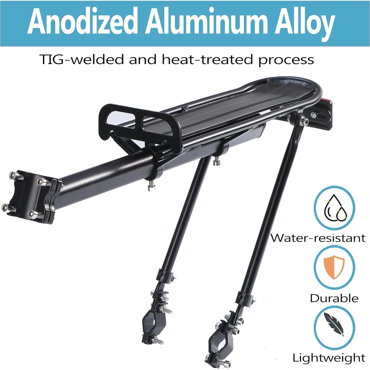 Portabicicletas Trasero YONTUO BCR11 Aluminio 30kg Ajustable