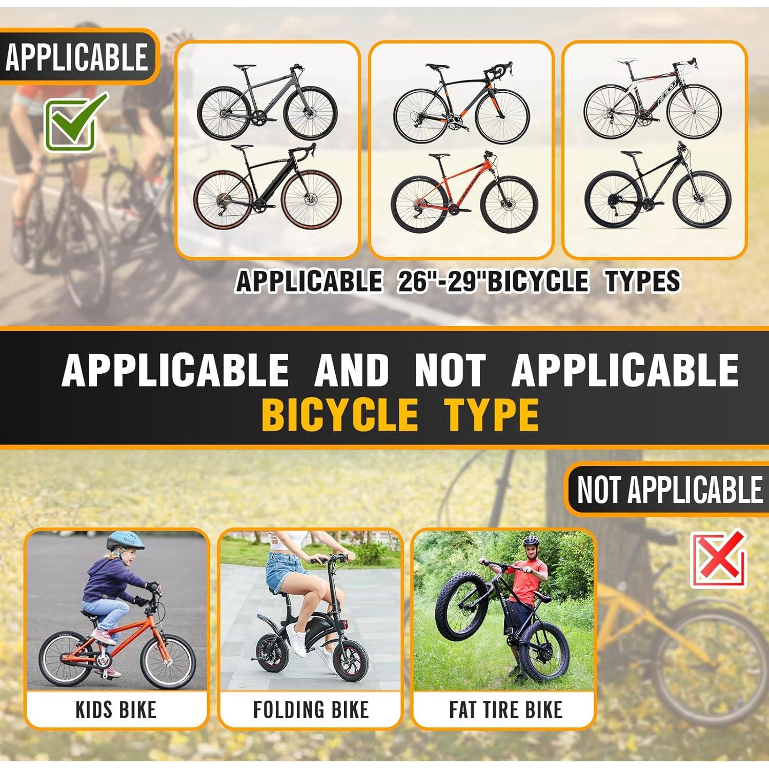 Portabicicletas Trasero GDHSWJ Ajustable 49.9 kg Reflector