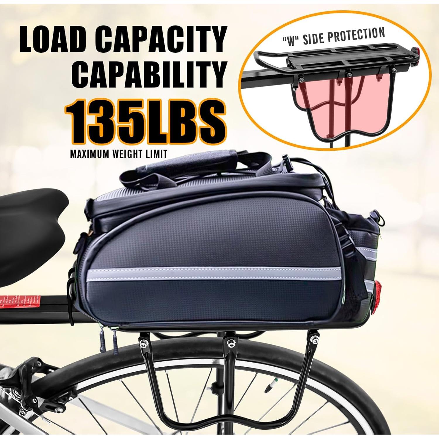 Portabicicletas Trasero GDHSWJ Ajustable 49.9 kg Reflector