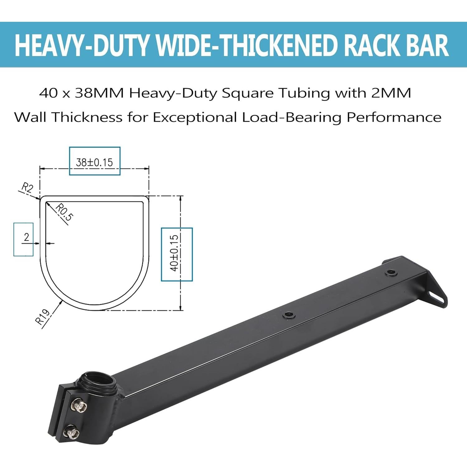 Portabicicletas Trasero YONTUO BCR13 Aluminio 50kg Negro