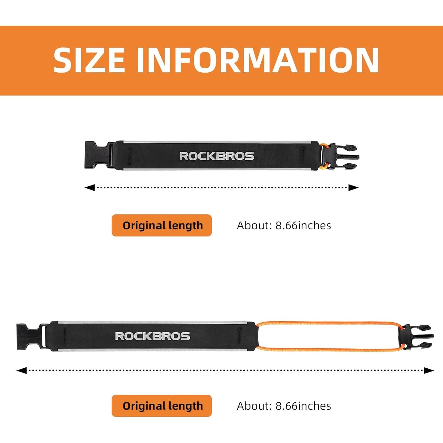 Correas Reflectantes para Pantalones ROCKBROS Ajustables 2 Pcs