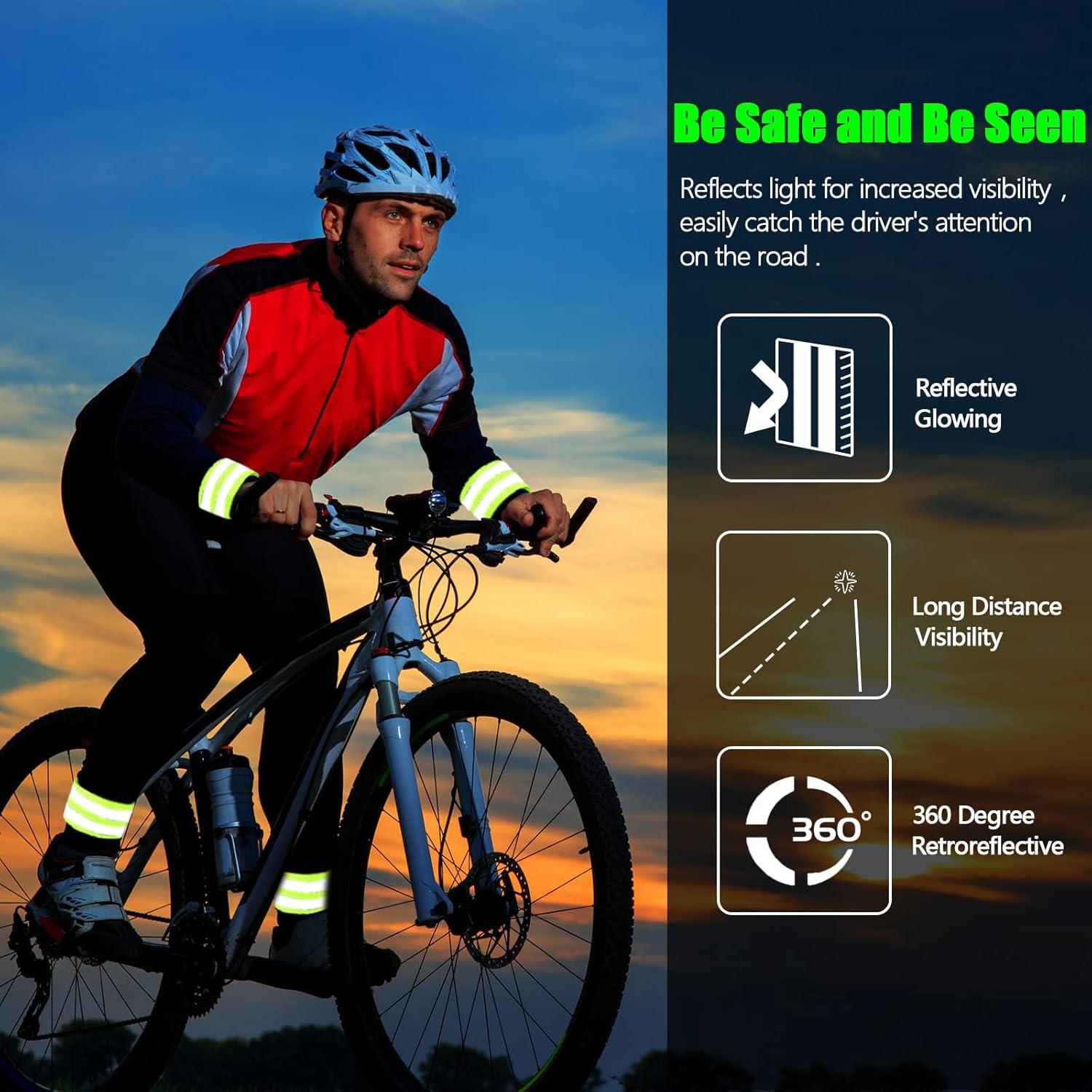 Cinturón Reflectante Saintrygo 6 Pcs Verde Fluorescente