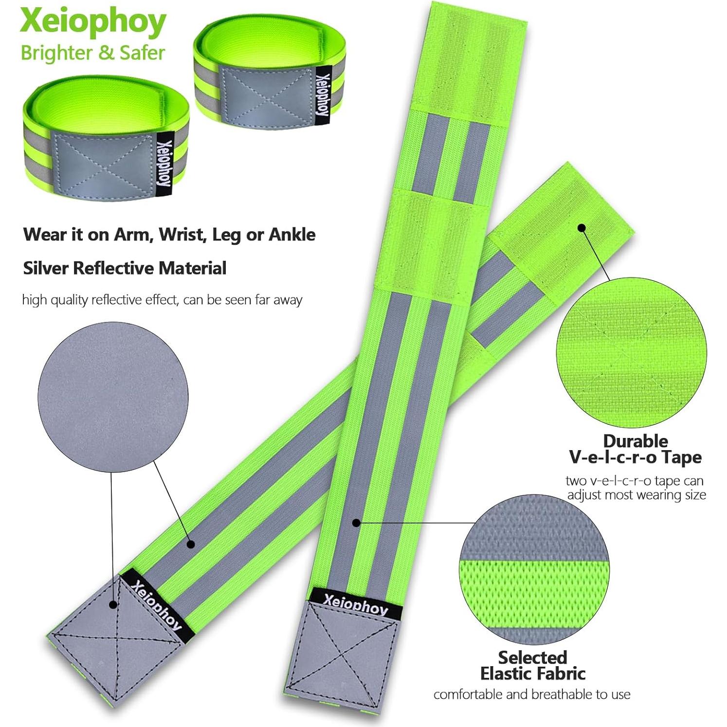 Bandas Reflectantes Xeiophoy para Correr y Caminar - 6 PCS