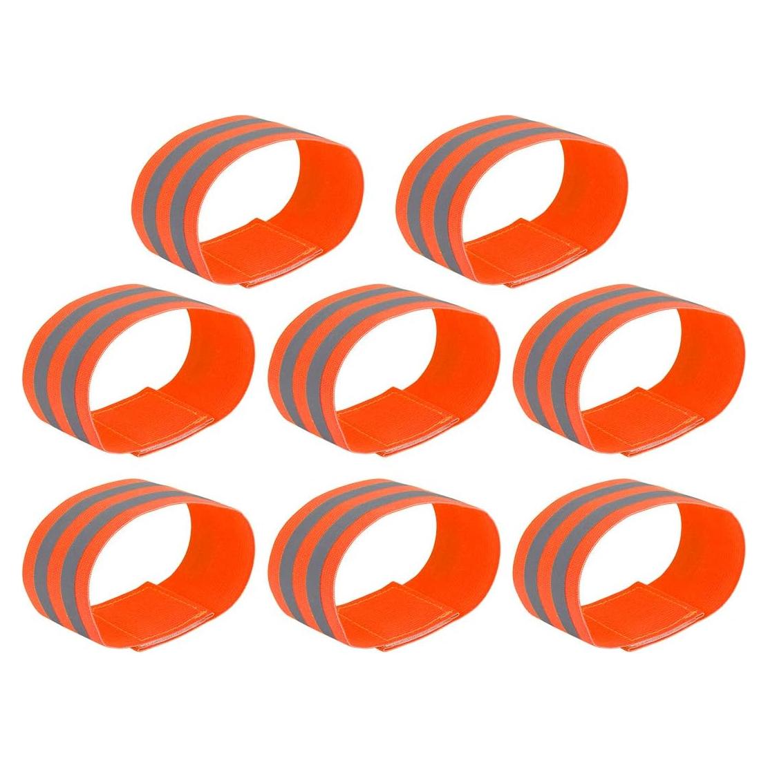 Brazaletes Reflectantes X AUTOHAUX 8 Piezas Alta Visibilidad