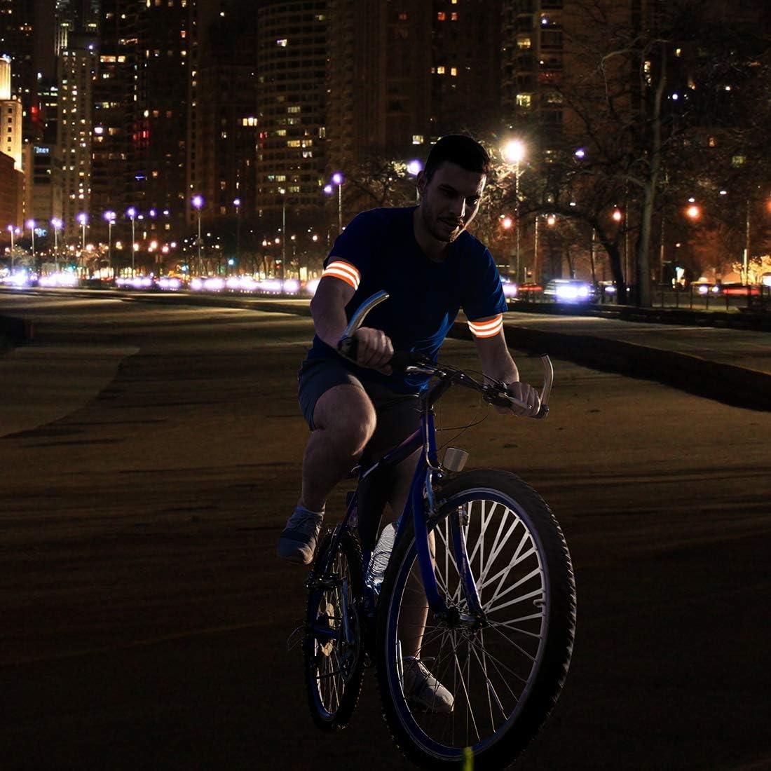 Brazaletes Reflectantes X AUTOHAUX 8 Piezas Alta Visibilidad