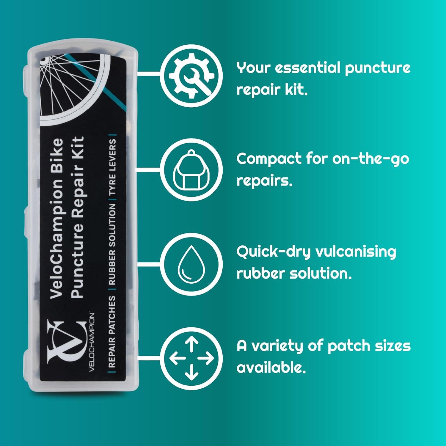 Kit de Reparación de Pinchazos VeloChampion - 6, 10 o 40 Parches