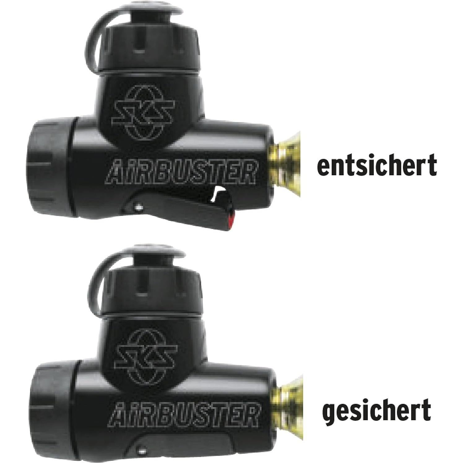 Inflador de Neumáticos de Bicicleta CO2 SKS Airbuster Negro