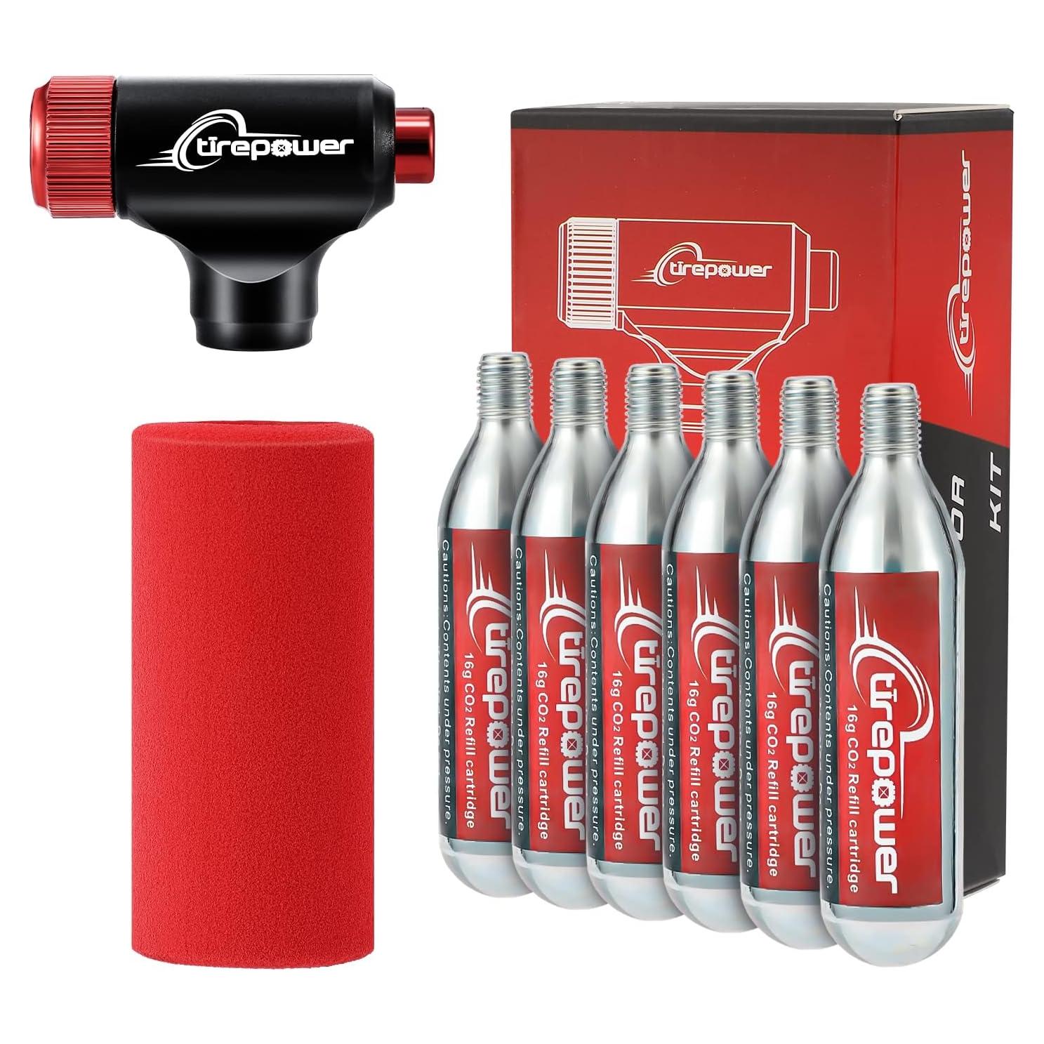 Inflador de Neumáticos de Bicicleta CO2 Ctrepower + 6 Cartuchos