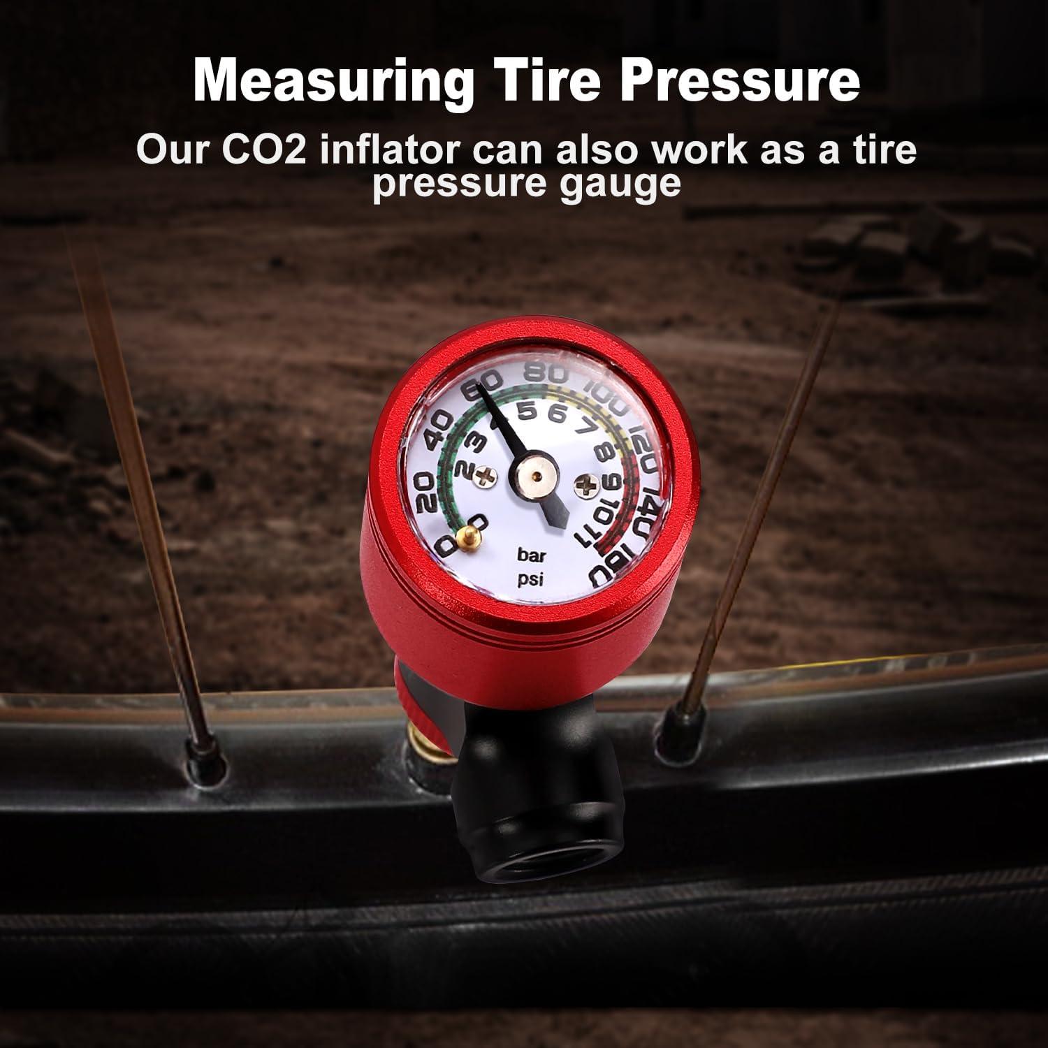 Inflador de Neumáticos CO2 Ctrepower con Manómetro 16g