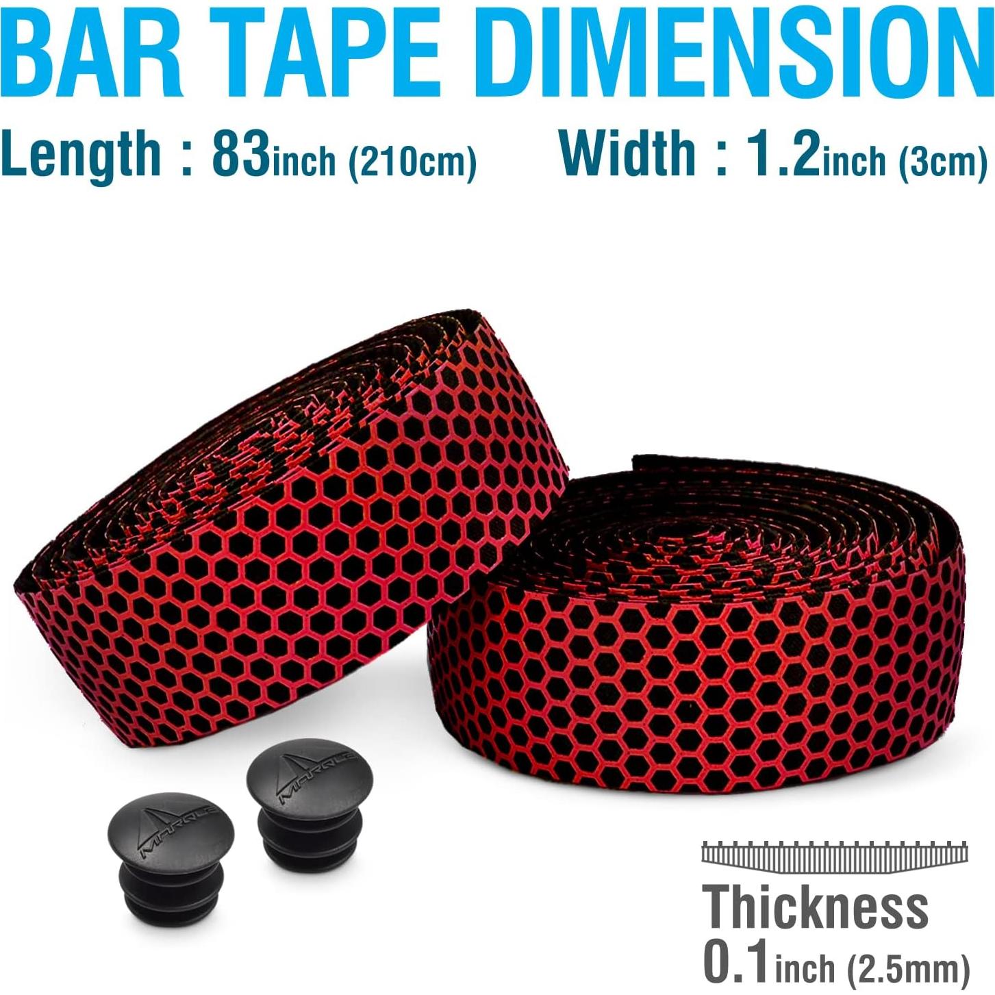 Cinta de Manillar MARQUE Hex Rojo 210cm Silicona y EVA