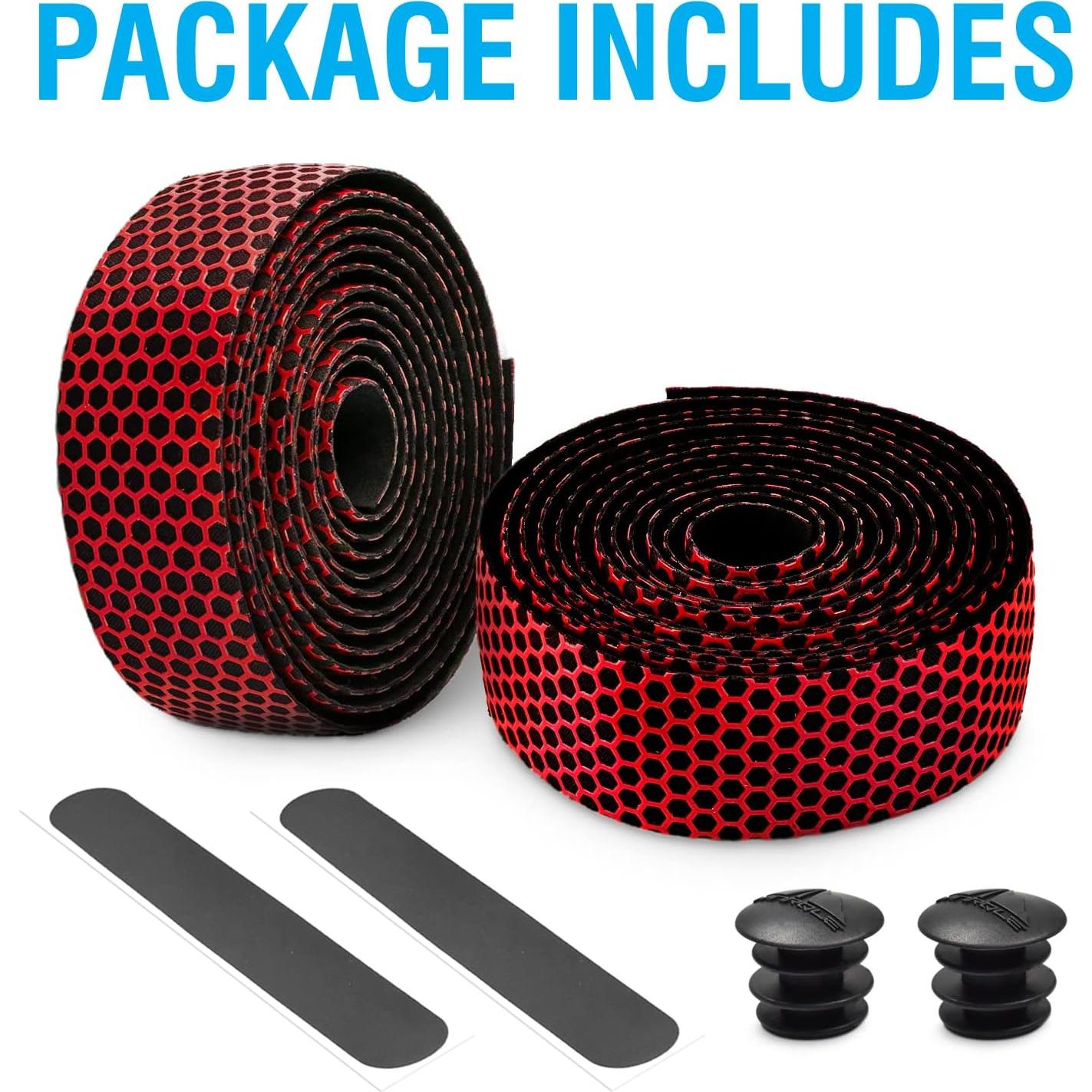 Cinta de Manillar MARQUE Hex Rojo 210cm Silicona y EVA