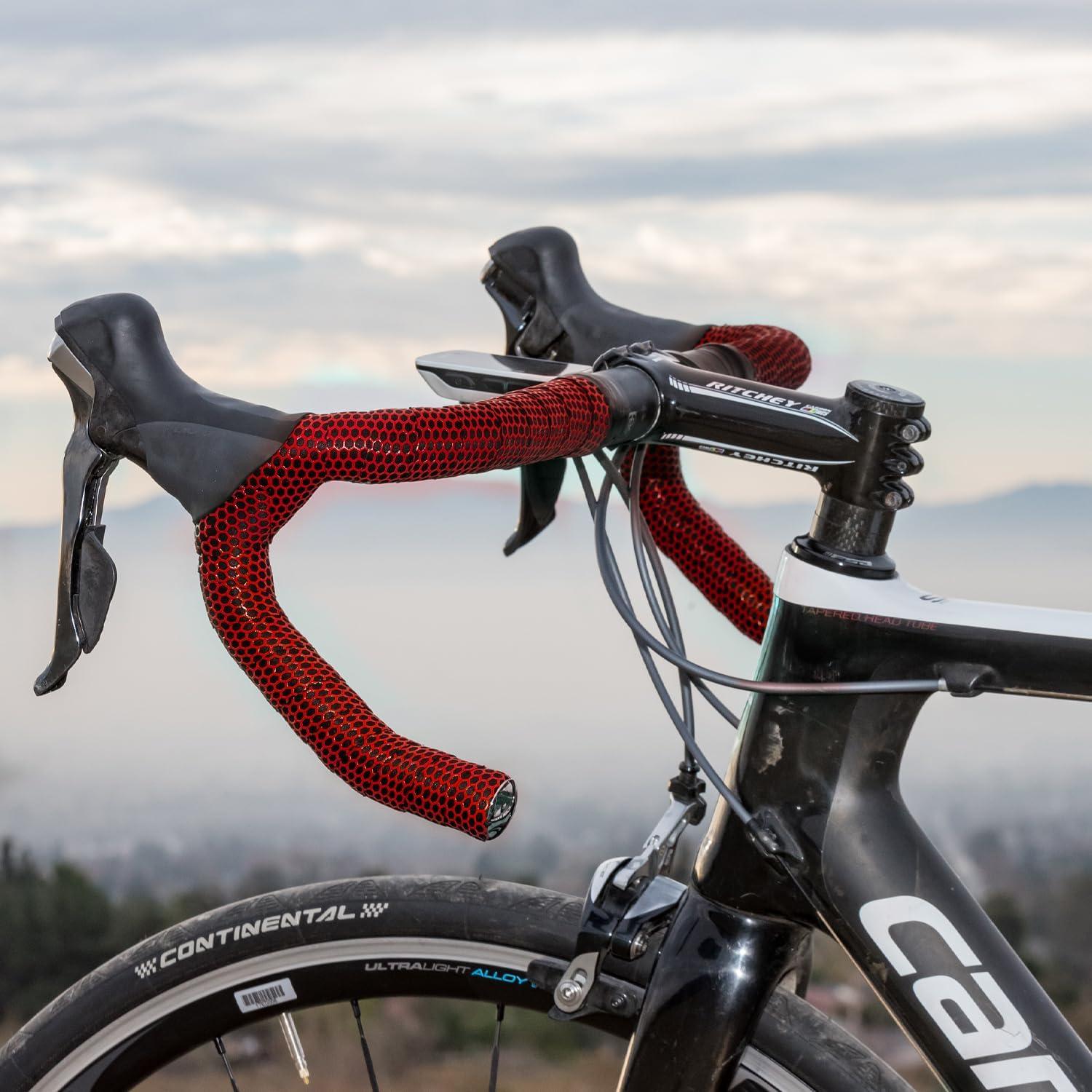 Cinta de Manillar MARQUE Hex Rojo 210cm Silicona y EVA