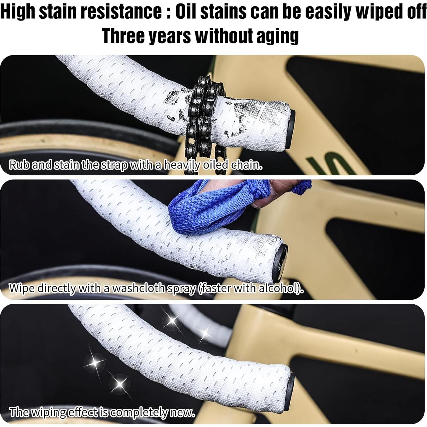 Cinta de Manillar de Bicicleta EVA SHANGWU Antideslizante Blanca - Juego de 2