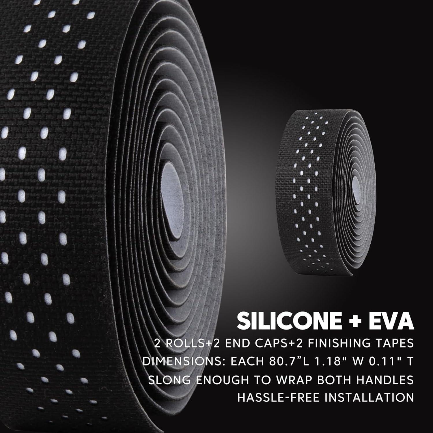 Cinta de Manillar de Bicicleta Golesh Negra 2.05m Antideslizante