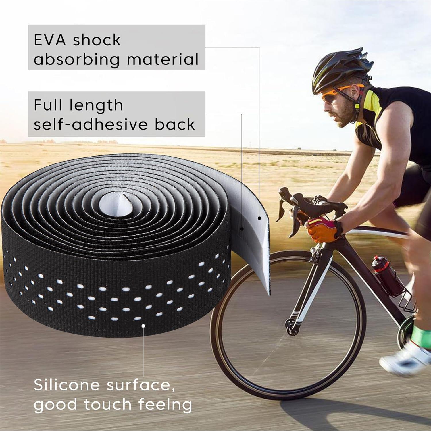 Cinta de Manillar de Bicicleta Golesh Negra 2.05m Antideslizante