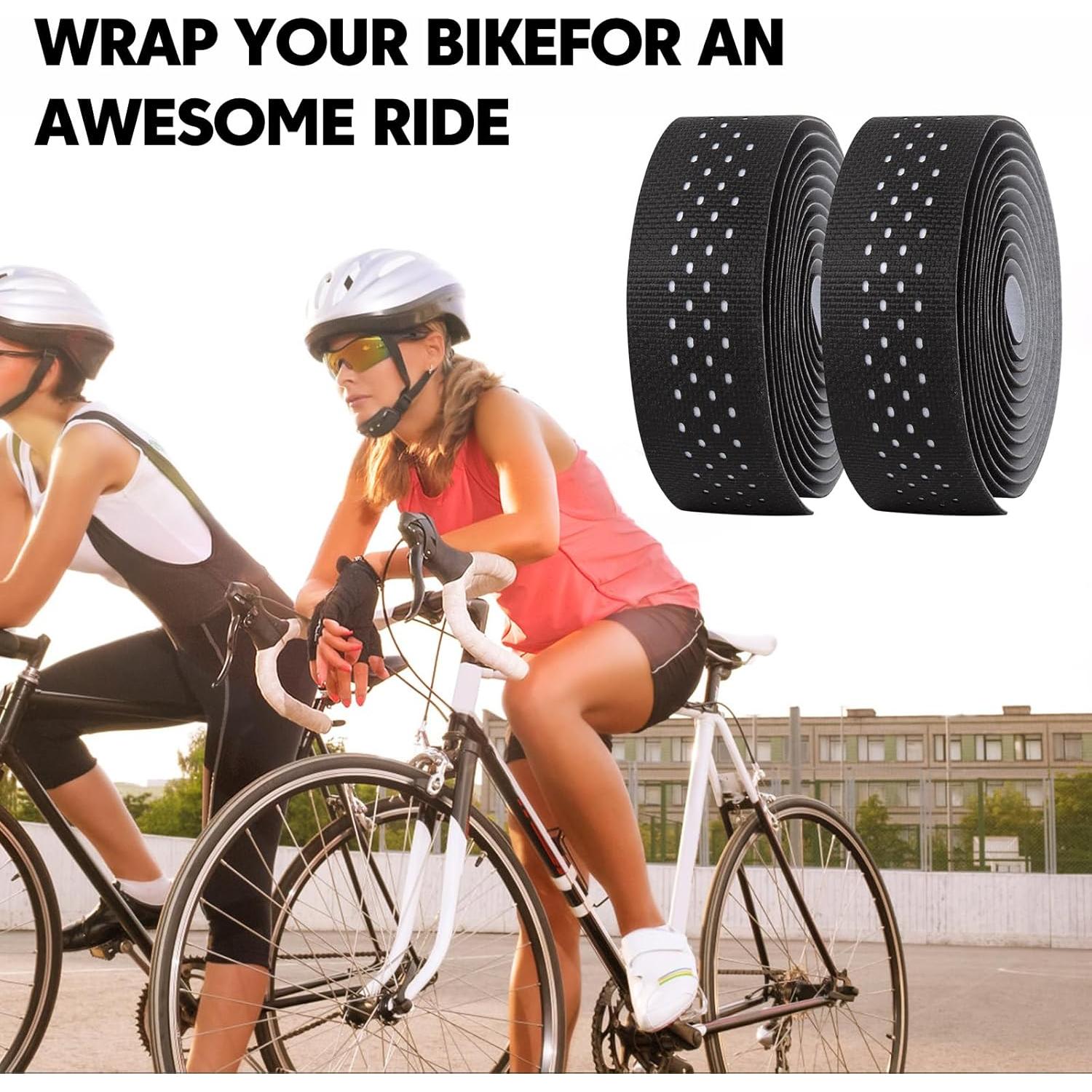 Cinta de Manillar de Bicicleta Golesh Negra 2.05m Antideslizante