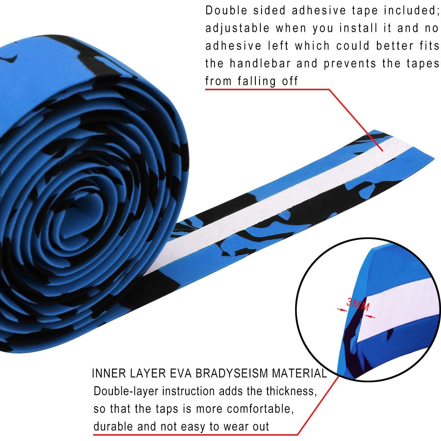 Cinta de Manillar de Bicicleta TOPCABIN Camuflaje Azul 4.19m