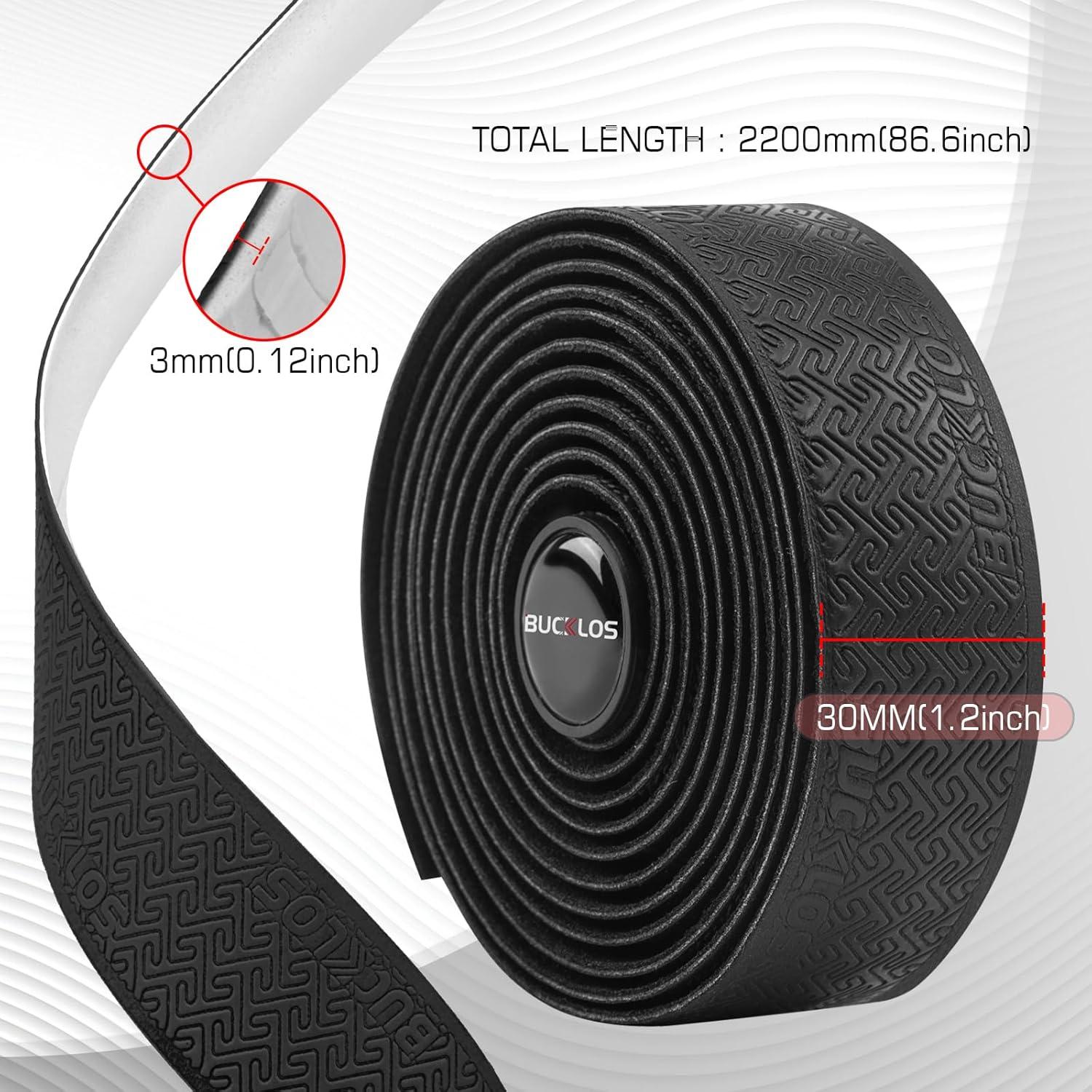 Cinta de Manillar BUCKLOS 2.2m EVA Antideslizante Negra