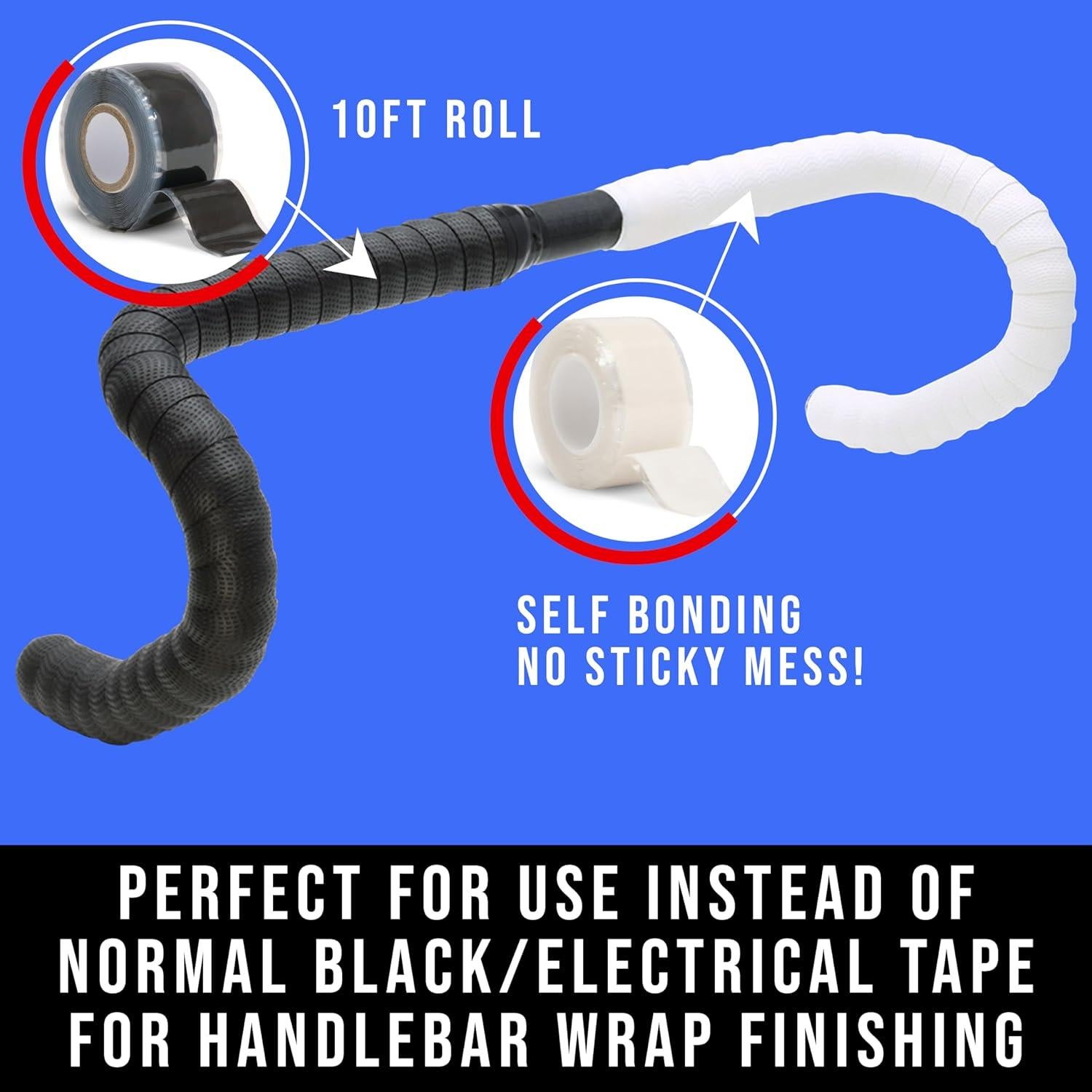 Cinta para Manillar de Bicicleta Domain Cycling - 3.05m Negra