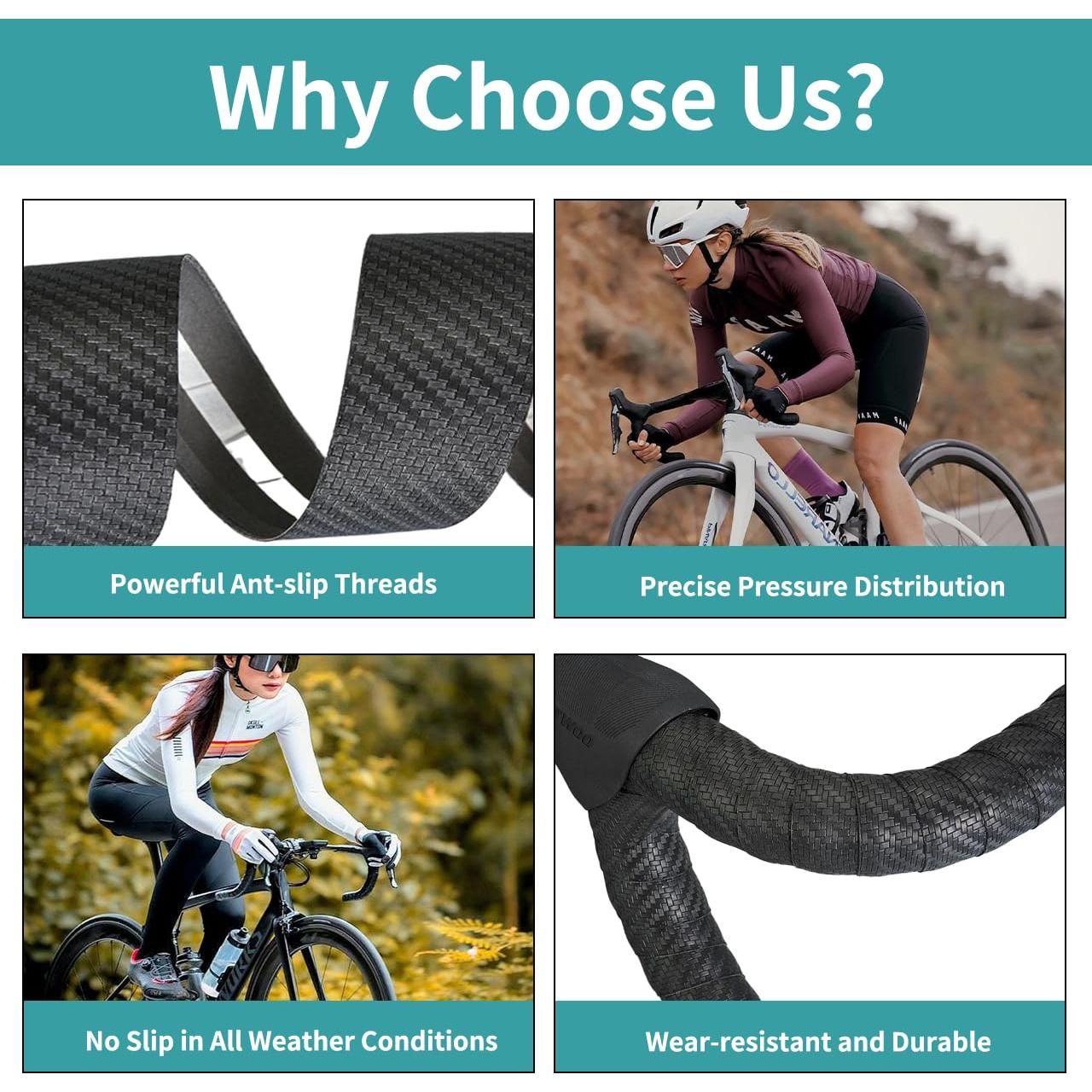 Cinta de Manillar de Bicicleta ZoiNavyer Patrón Carbono 2 Rollos