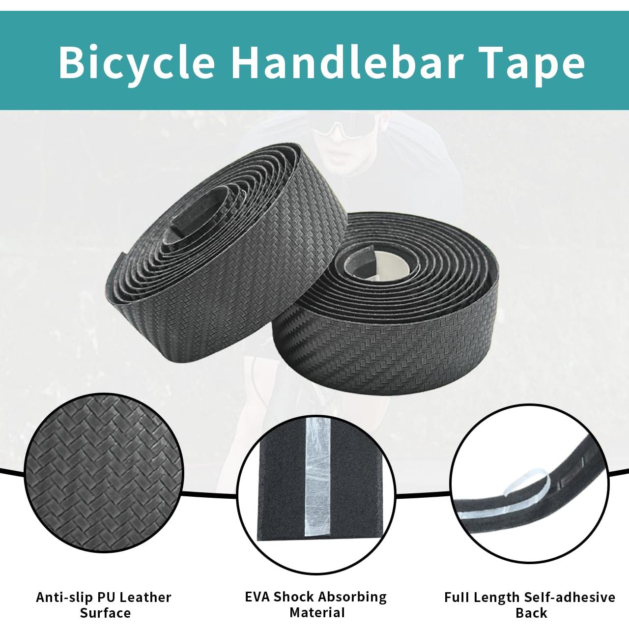 Cinta de Manillar de Bicicleta ZoiNavyer Patrón Carbono 2 Rollos