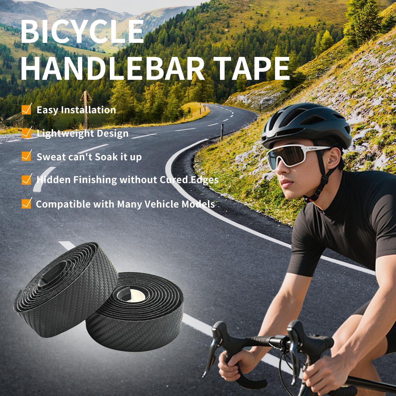 Cinta de Manillar de Bicicleta ZoiNavyer Patrón Carbono 2 Rollos