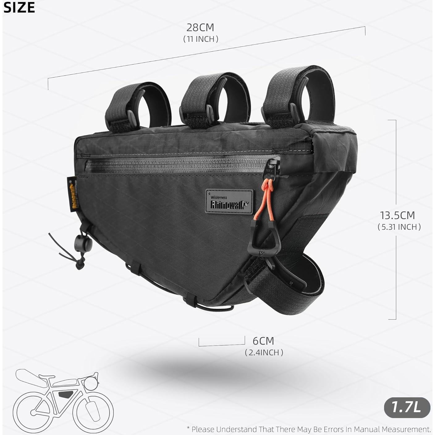 Bolsa de Marco de Bicicleta Abamita BHD0016 1.7L Negra