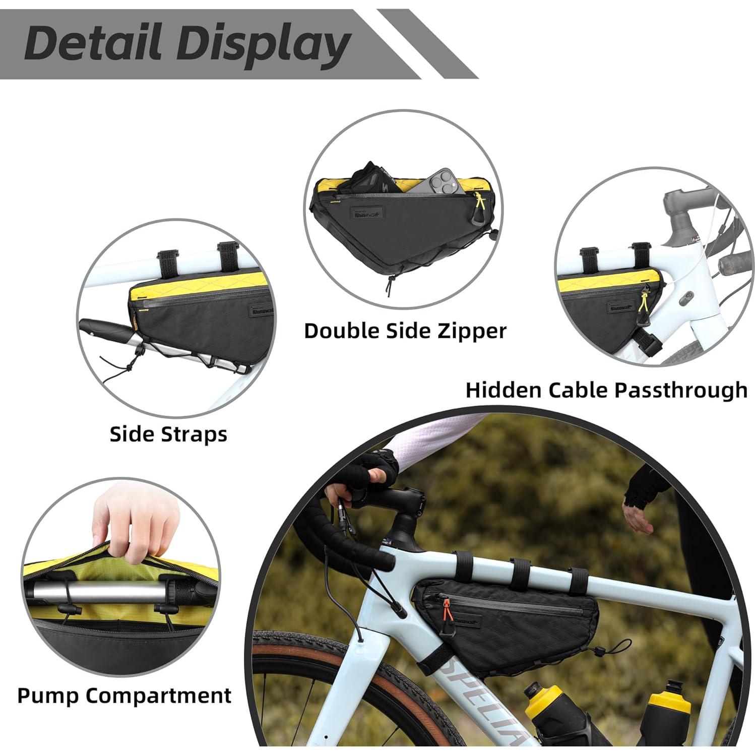 Bolsa de Marco de Bicicleta Abamita BHD0016 1.7L Negra