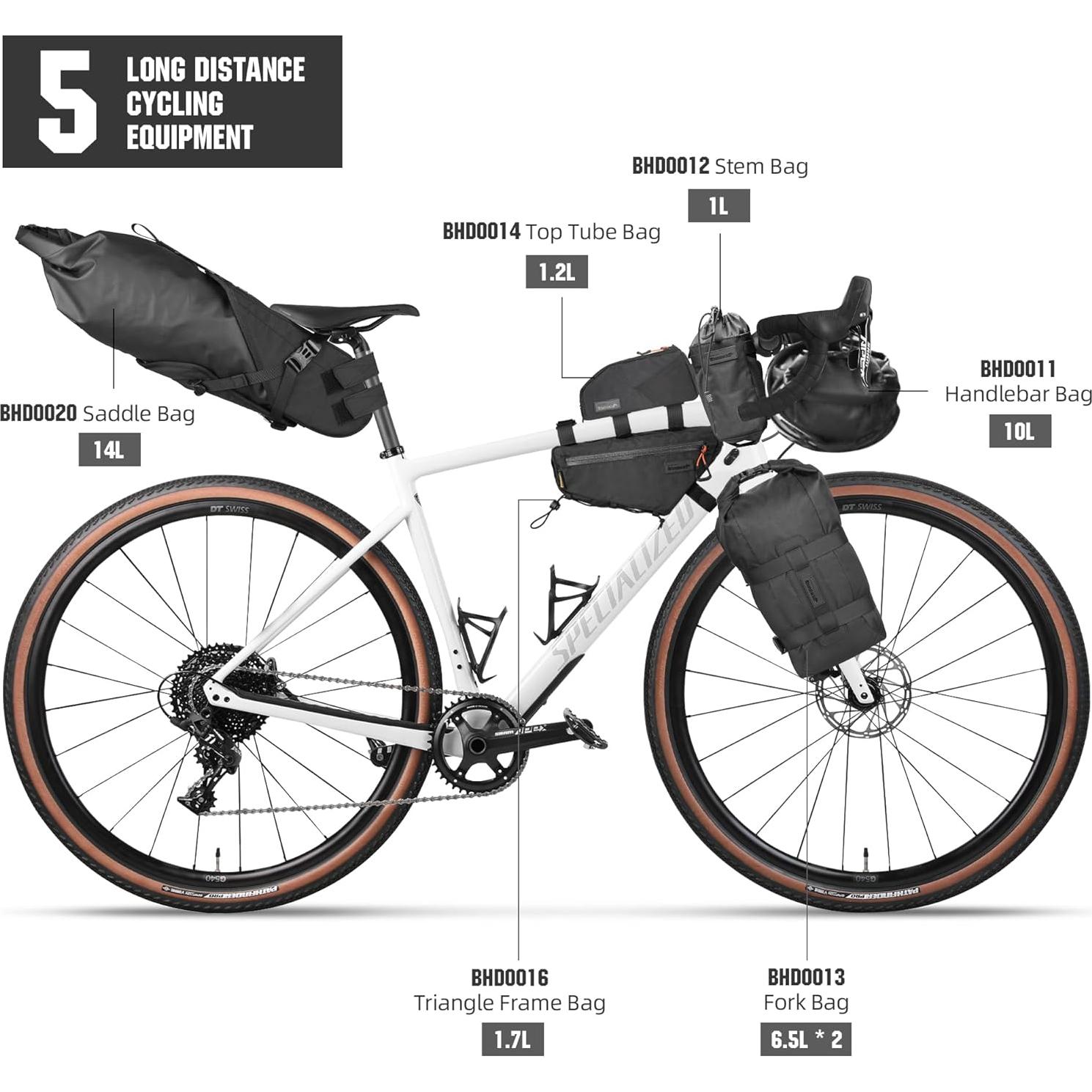 Bolsa de Marco de Bicicleta Abamita BHD0016 1.7L Negra