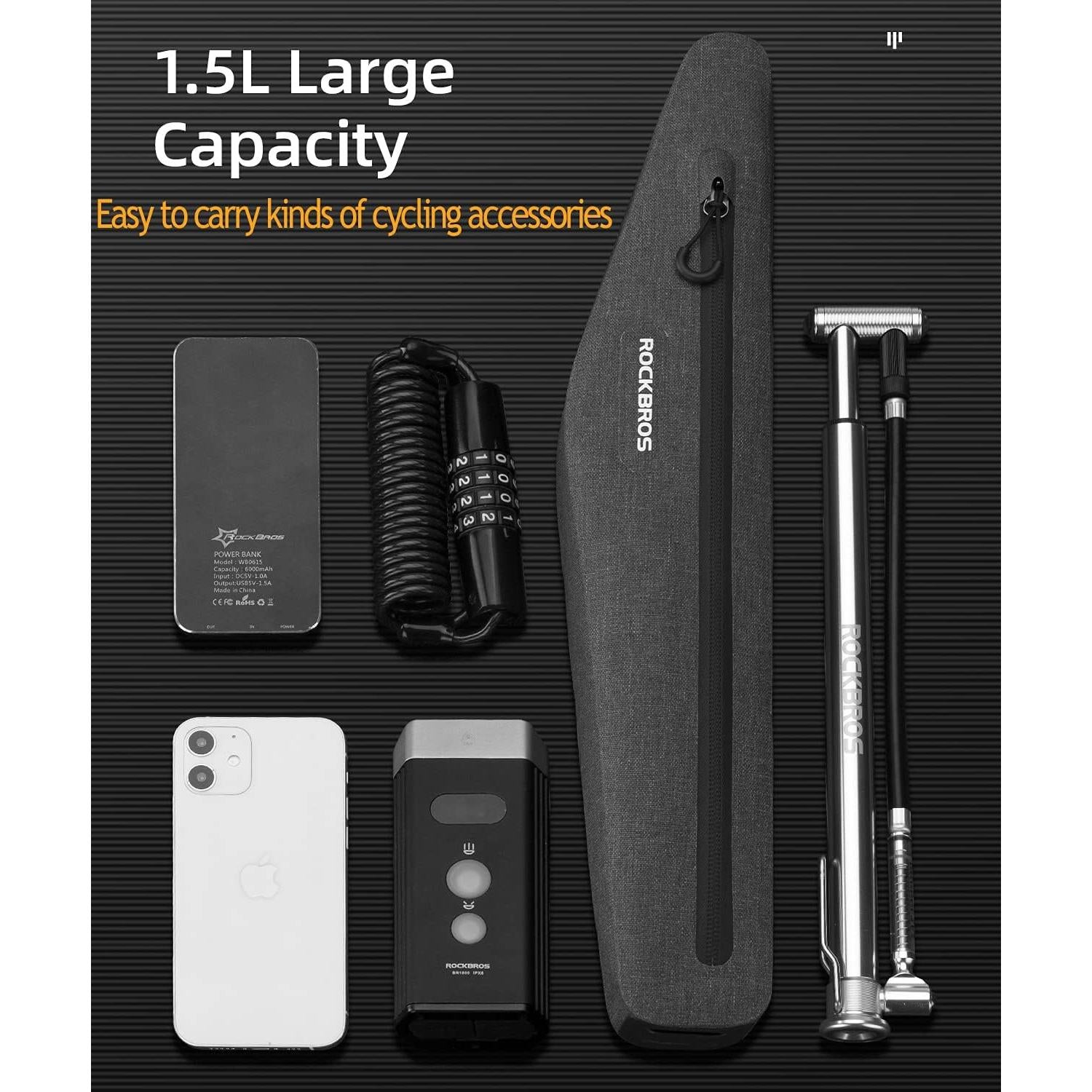 Bolsa Triangular Impermeable ROCKBROS 1.5L para Bicicleta