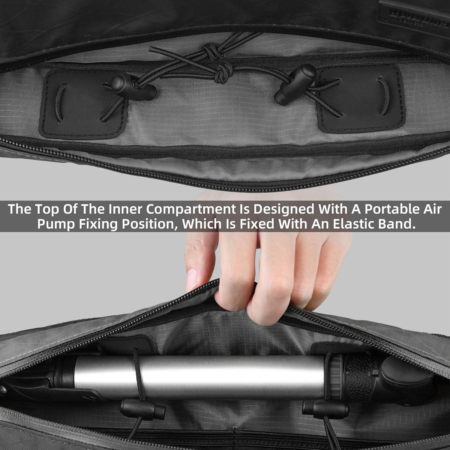 Bolsa de Marco Frontal Rhinowalk 1.7L Impermeable Nylon Negro