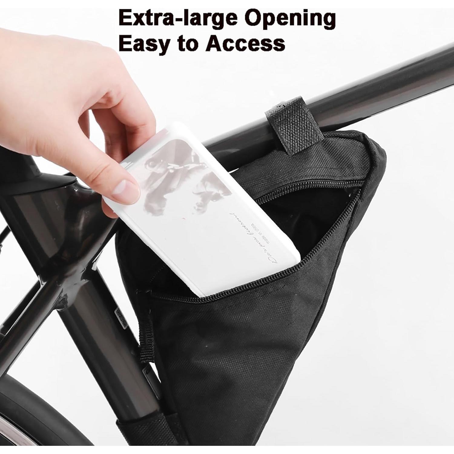 Bolsa de Marco de Bicicleta COTOUXKER Pequeña Negra 0.059 kg