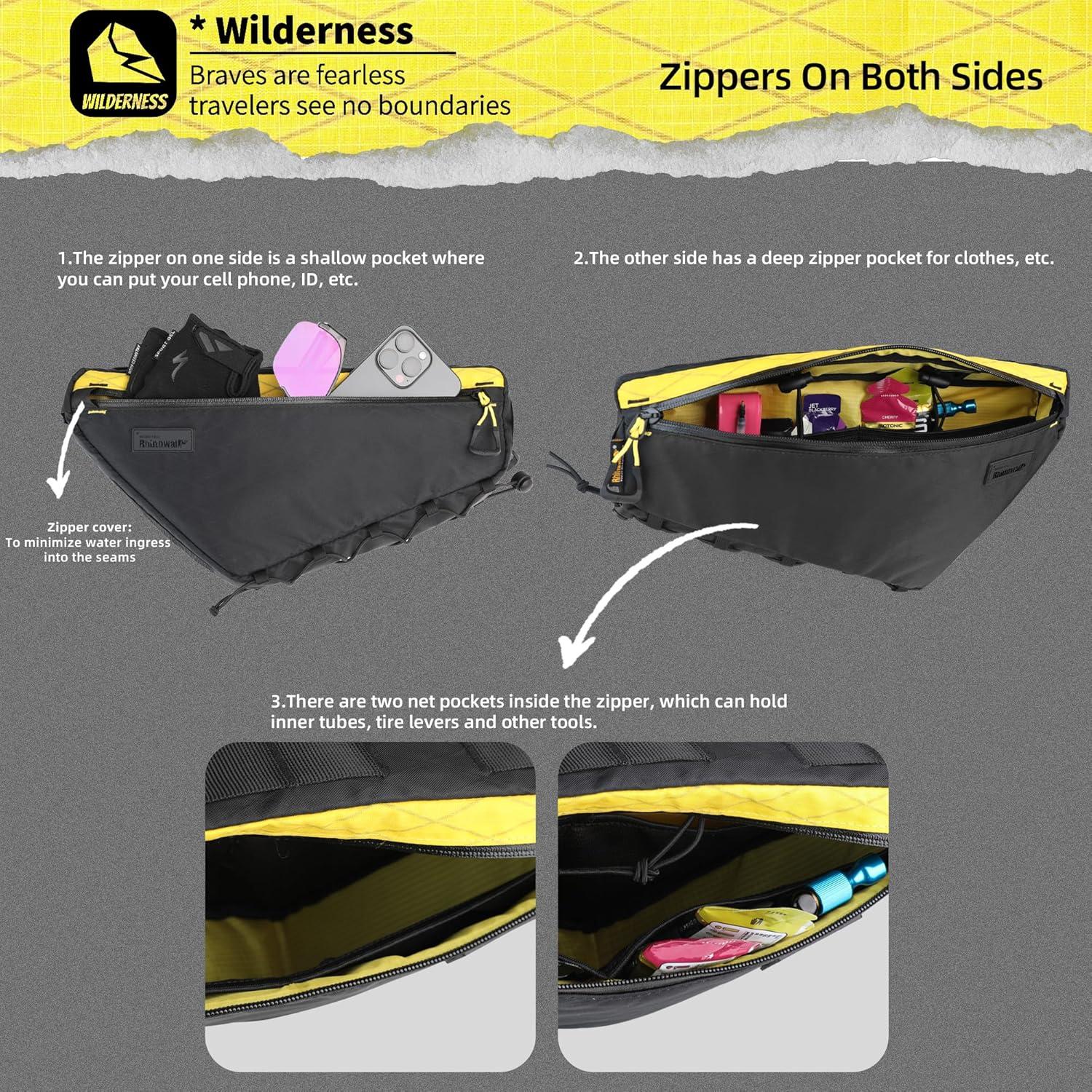 Bolsa Triangular para Marco de Bicicleta Rhinowalk 2.9L Impermeable