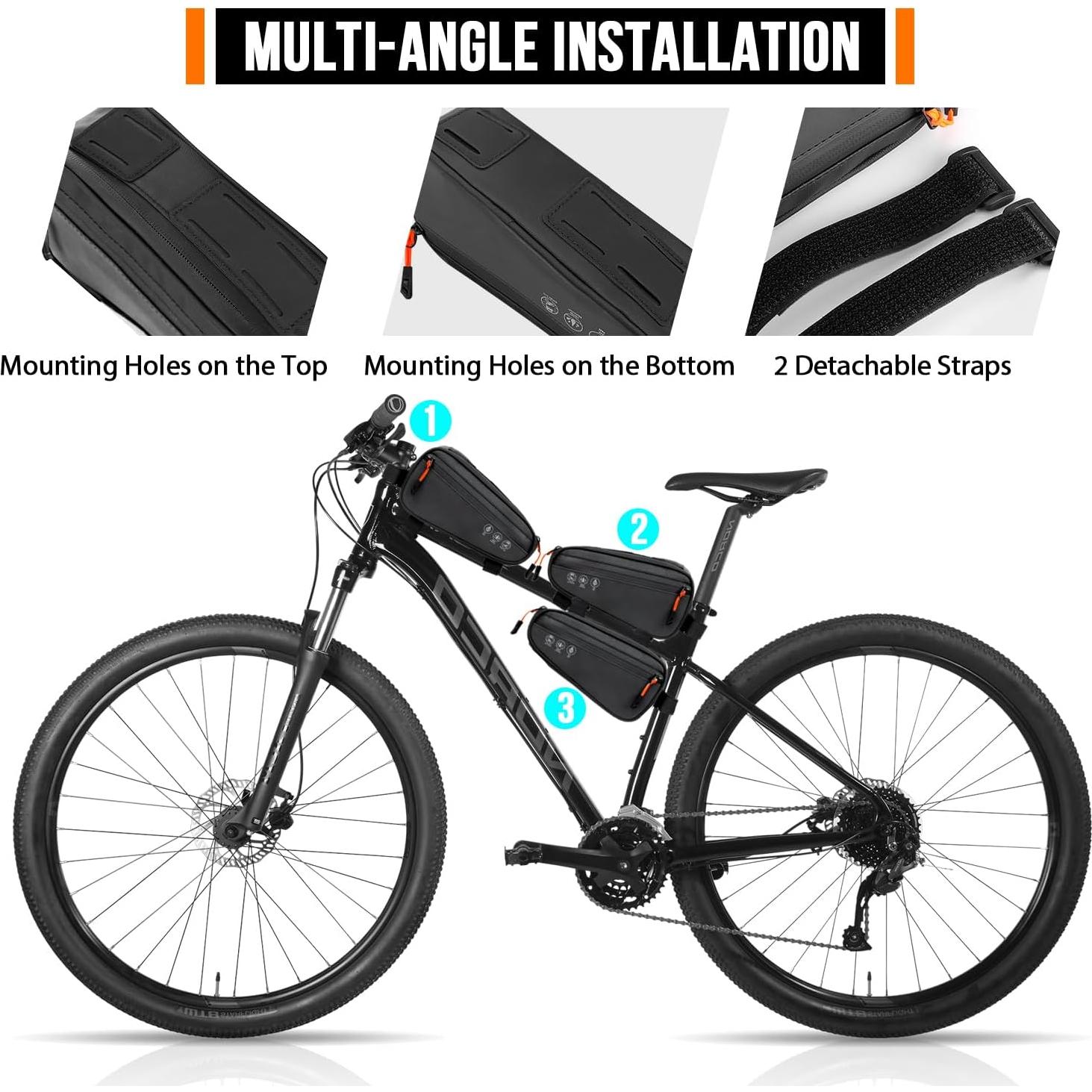 Bolsa de Marco para Bicicleta WOTOW Qjbk-24c1-ao 1.2L