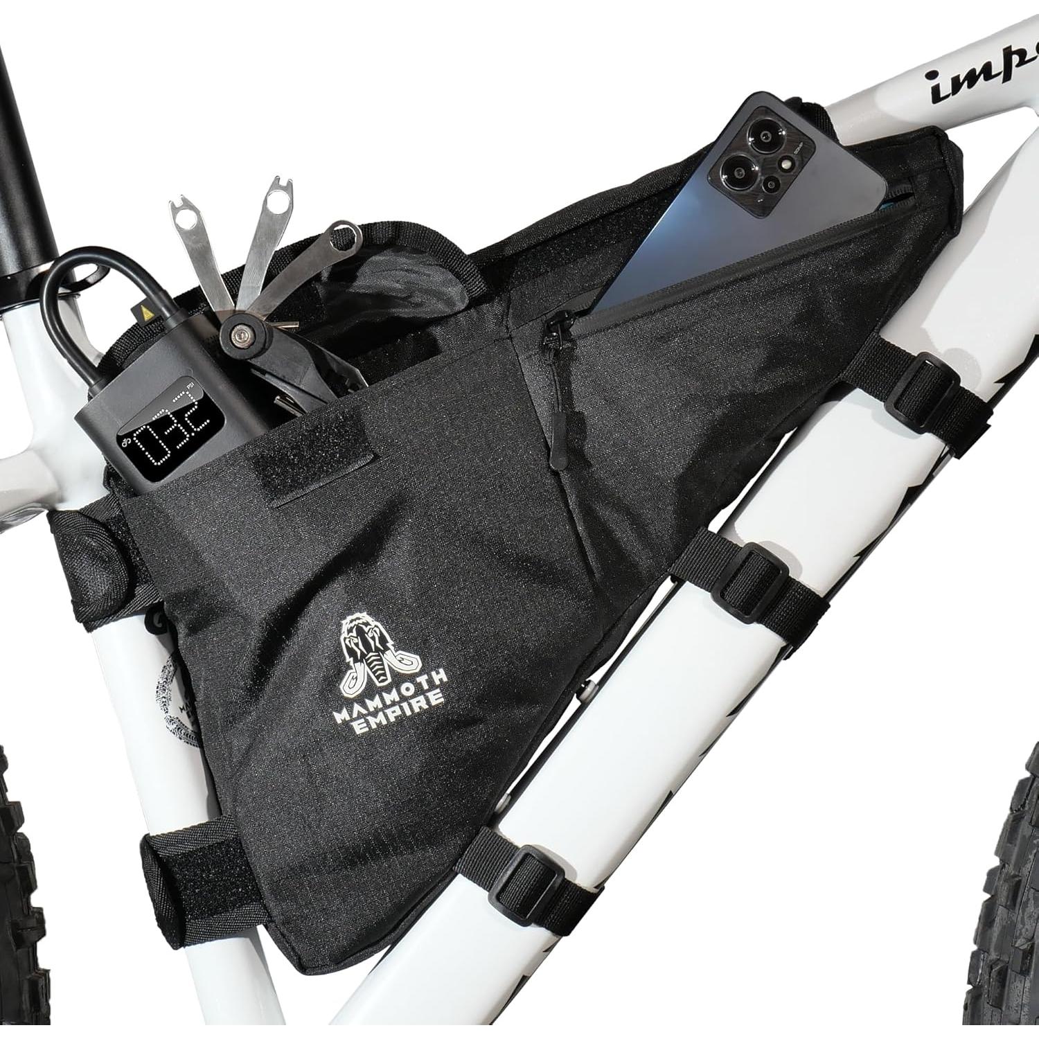 Bolsa de Bicicleta Triangular Resistente al Agua - Negro