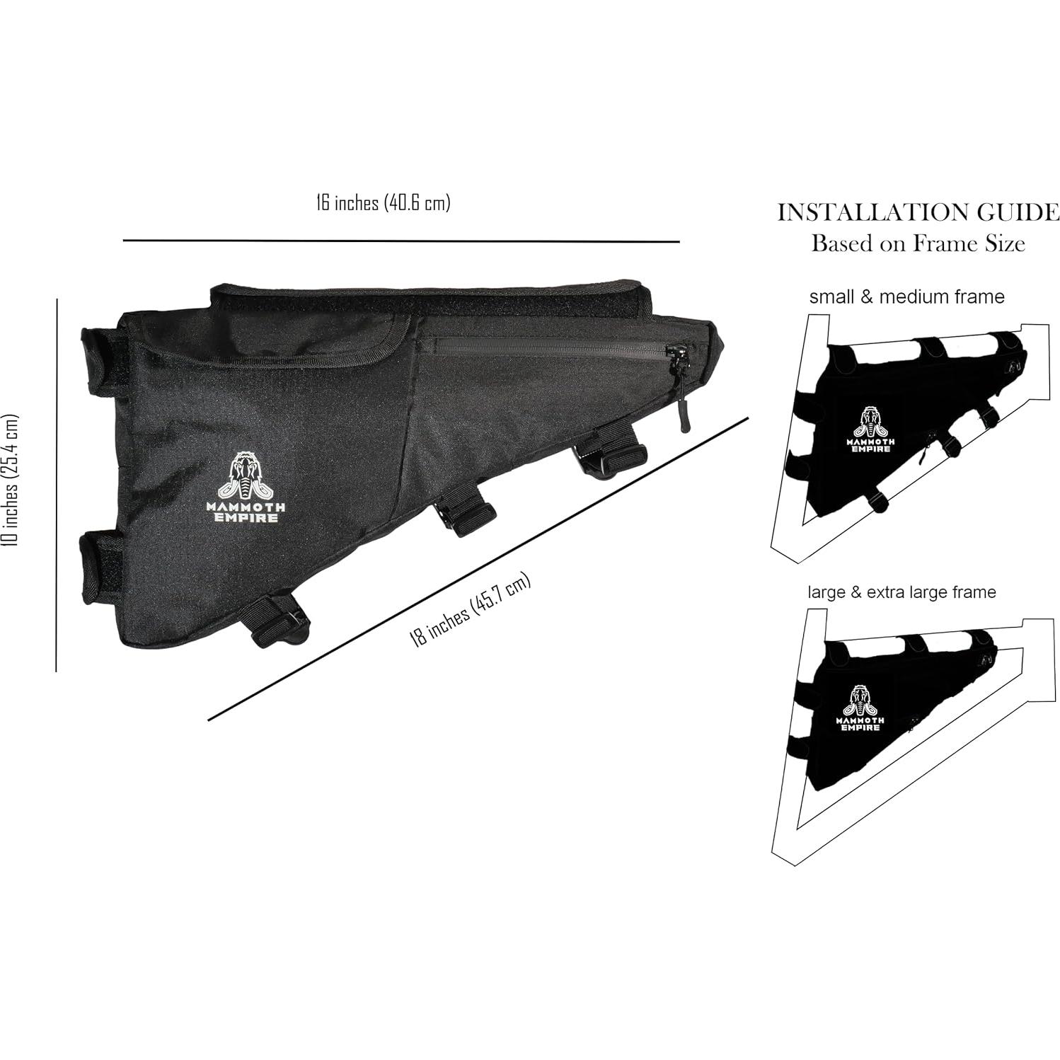 Bolsa de Bicicleta Triangular Resistente al Agua - Negro