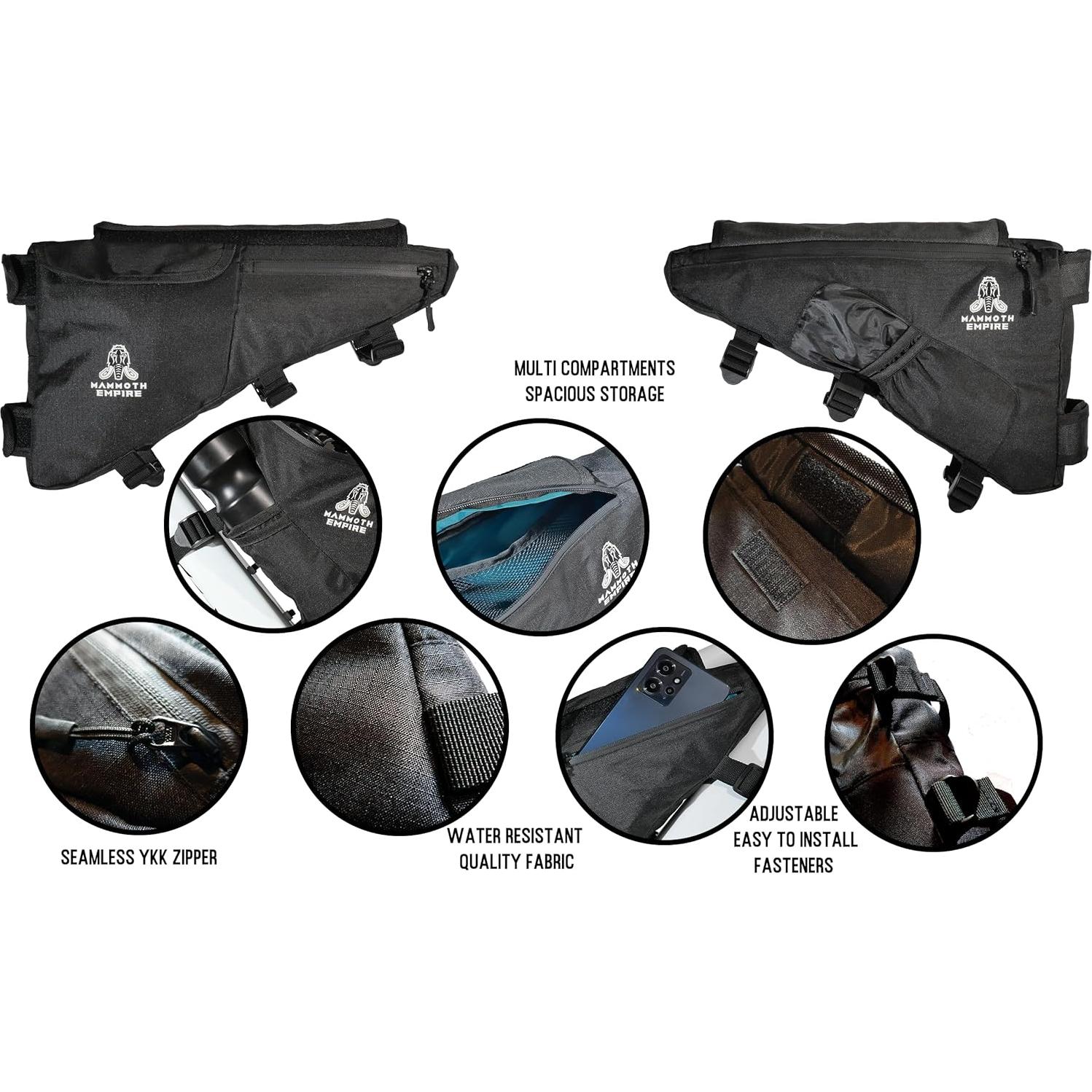 Bolsa de Bicicleta Triangular Resistente al Agua - Negro