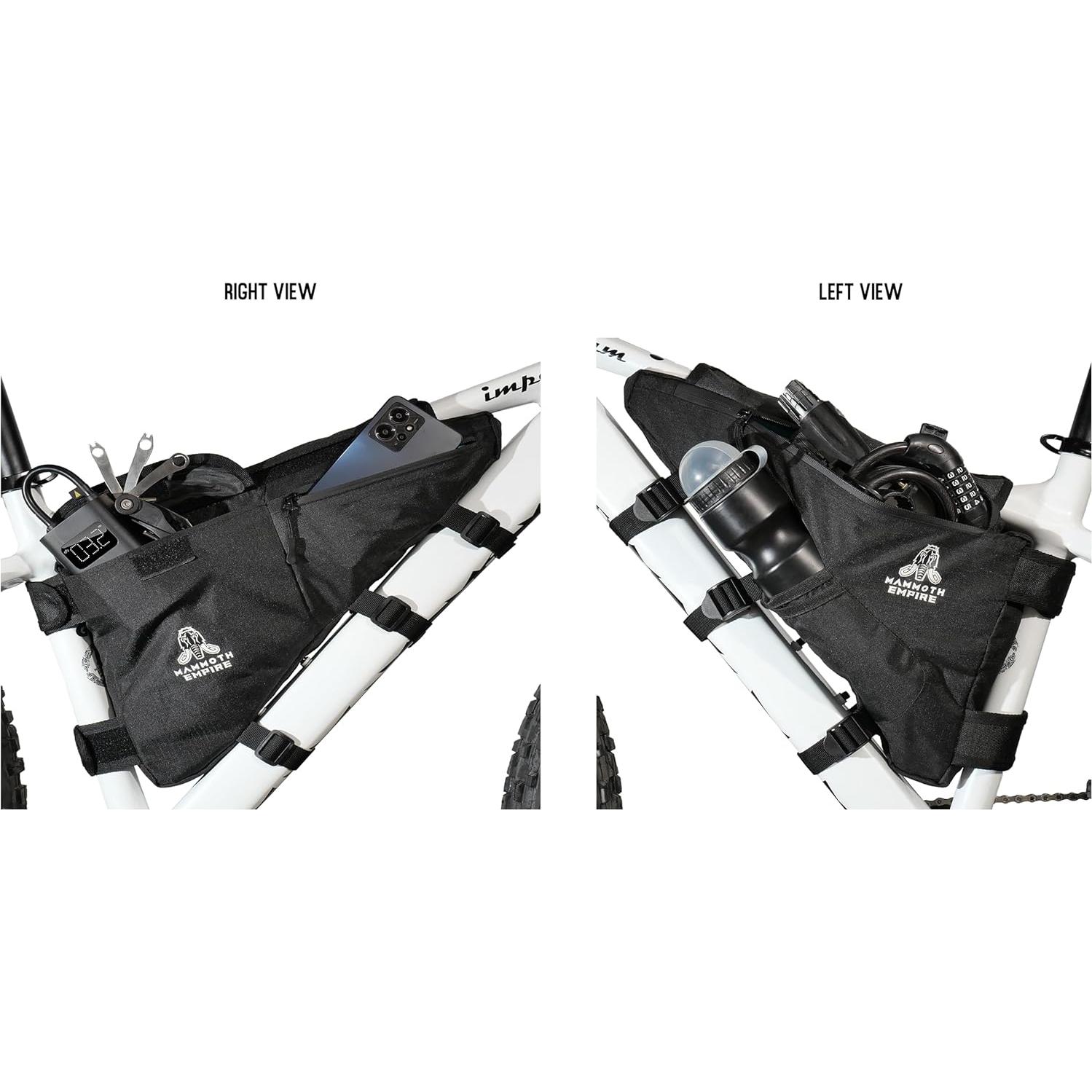 Bolsa de Bicicleta Triangular Resistente al Agua - Negro