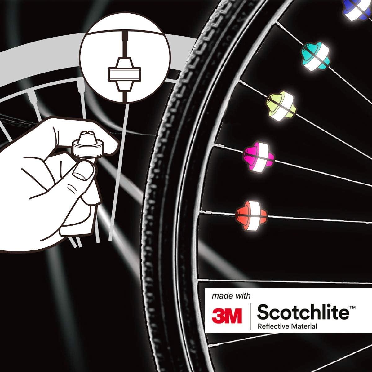 Perlas Reflectantes para Radio de Bicicleta Salzmann - 36 Piezas