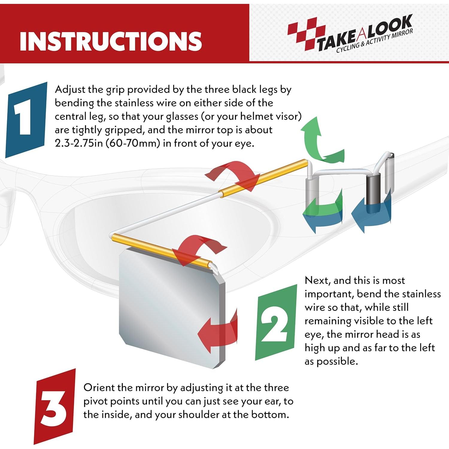 Espejo Retrovisor para Ciclismo TOMA UN VISTAZO - Ajustable