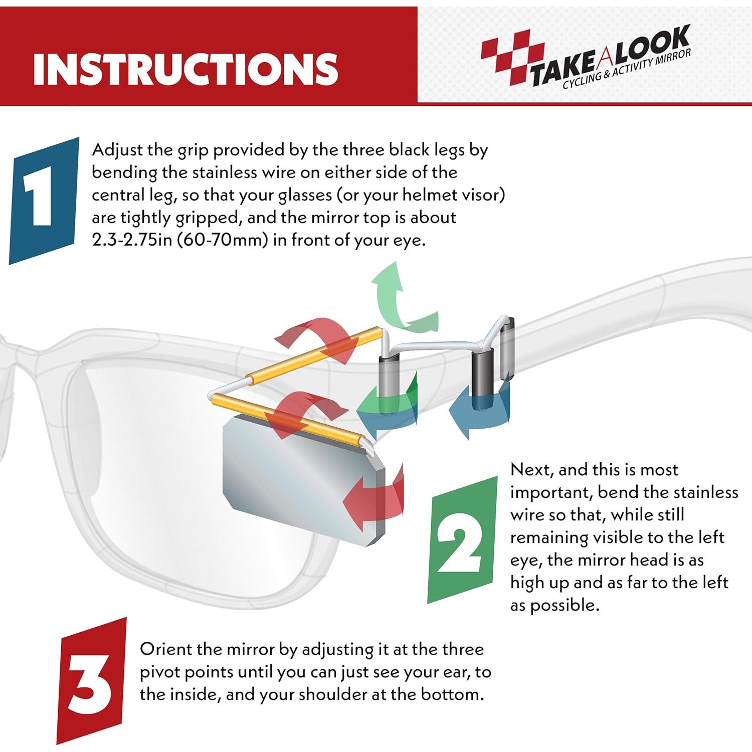 Espejo Retrovisor Compacto Take A Look para Ciclismo