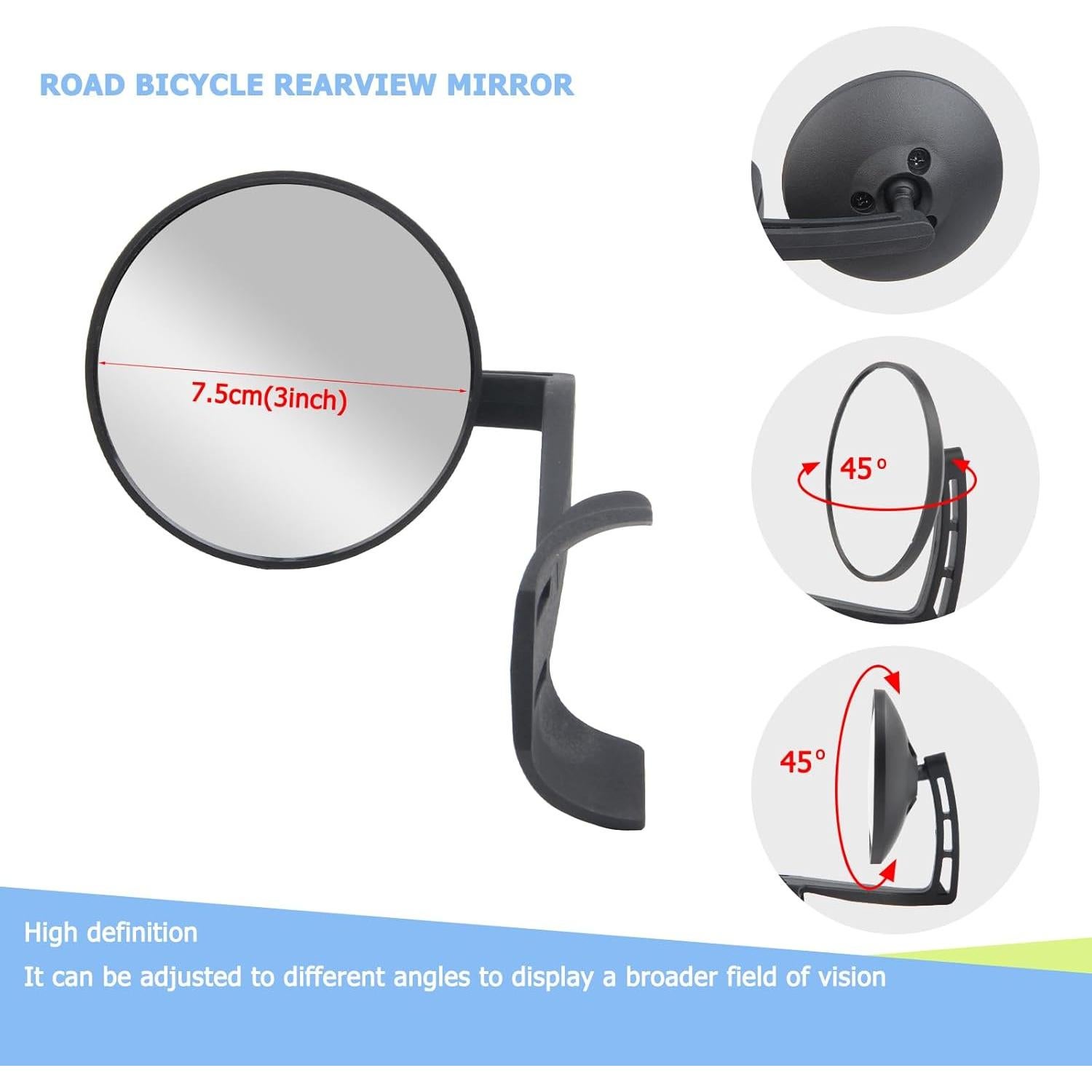 Espejo Convexo para Bicicleta de Carretera PUYUEYAO R3 Izquierda