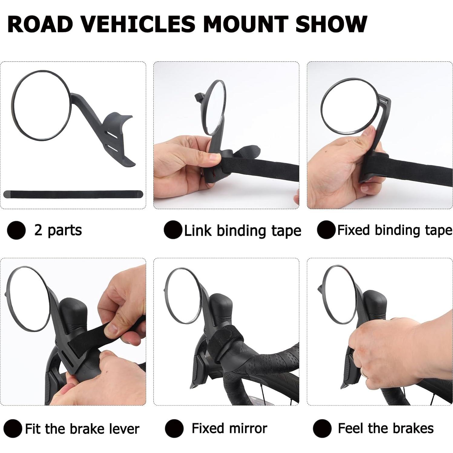 Espejo Convexo para Bicicleta de Carretera PUYUEYAO R3 Izquierda
