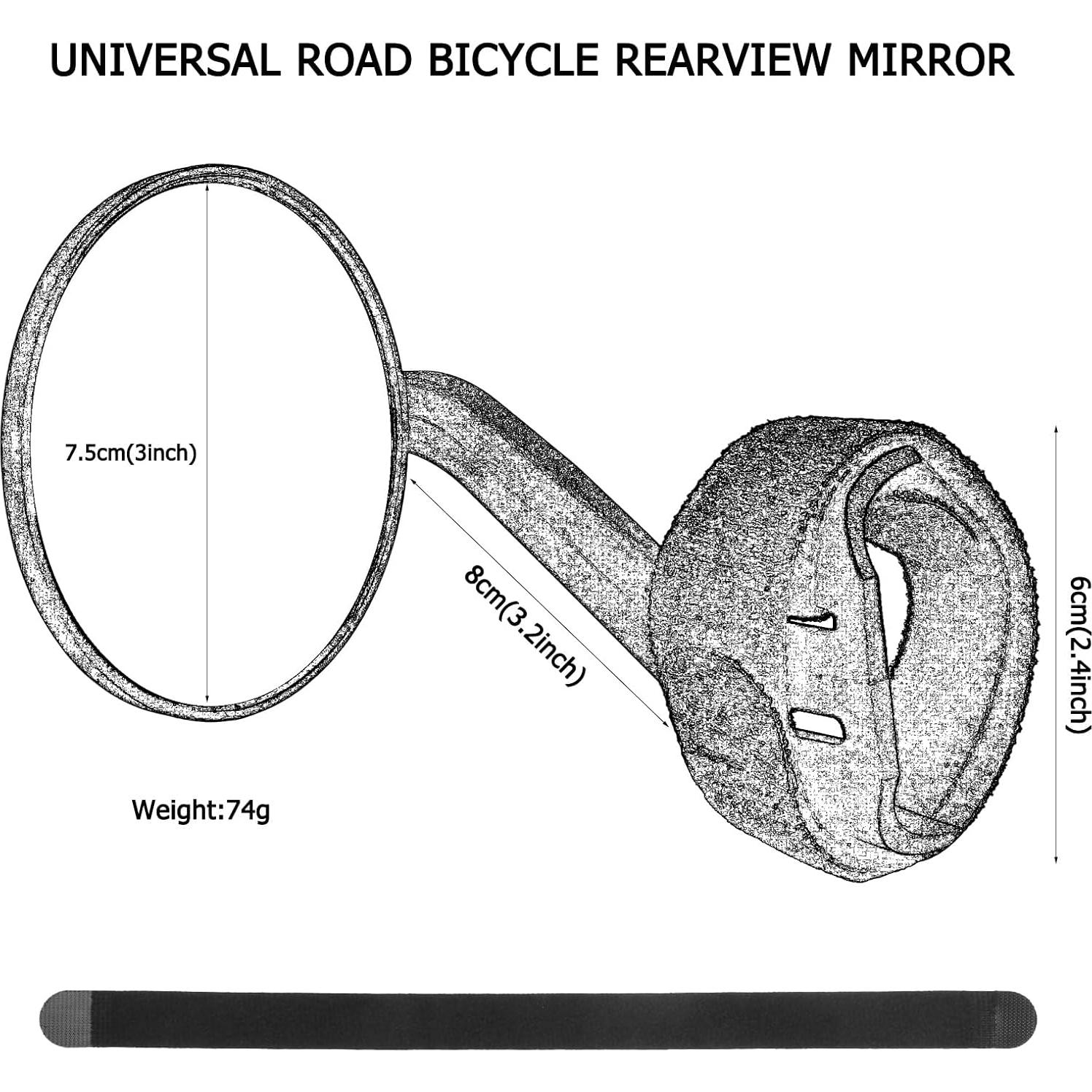 Espejo Convexo para Bicicleta de Carretera PUYUEYAO R3 Izquierda