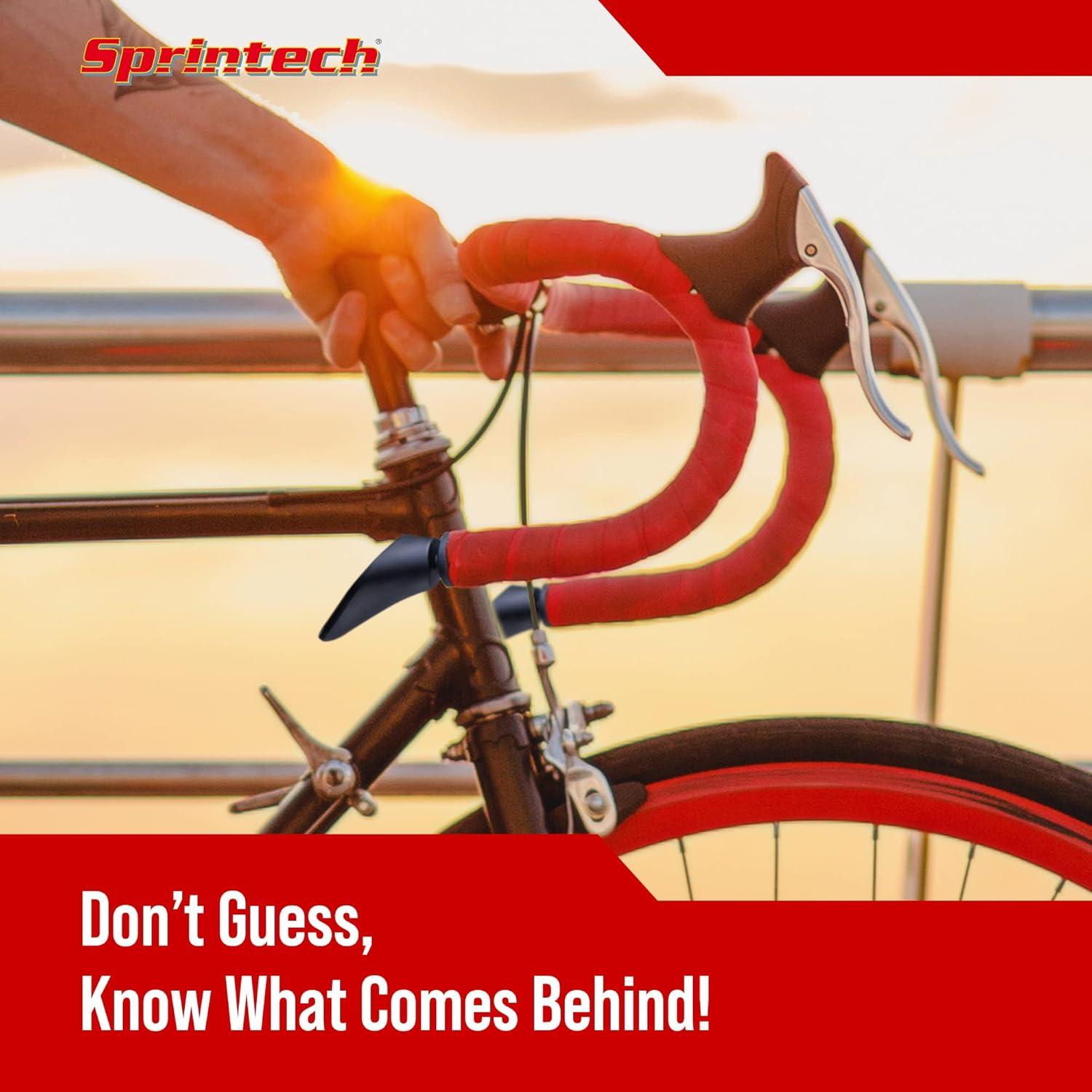 Espejo Convexo para Bicicleta Sprintech XL Negro - Montaje en Manillar