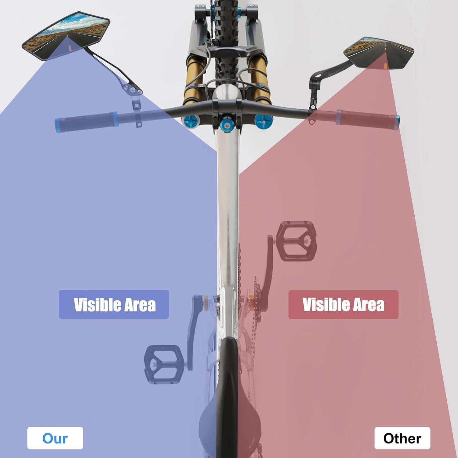 Espejos Retrovisores de Bicicleta Diyife 2 Pcs Ajustables HD
