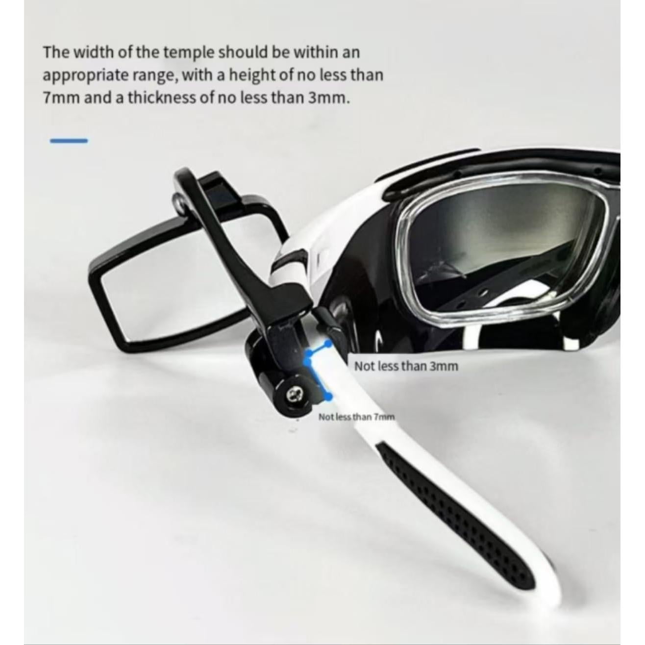 Espejo Retrovisor para Gafas de Ciclismo Genérico Ajustable 360°